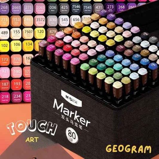 TouchArt®: Kit Premium de 80 colores vivos y doble punta